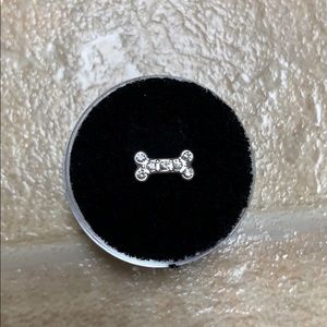 Never used origami owl rhinestone dog bone charm